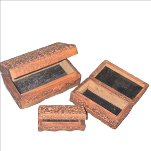 Handcrafted Nested Wooden Boxes